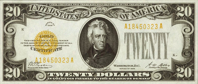 $20 Gold Certificate 